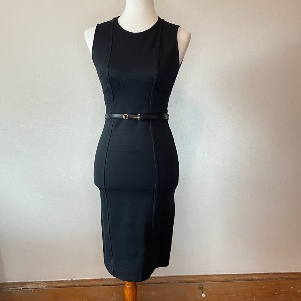 Gucci Sleeveless Belted Dress - Black - Size Small - Like New